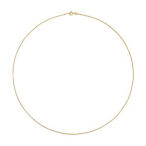 Amazon Essentials 14K Gold Plated Fine Curb Chain 24", Yellow Gold