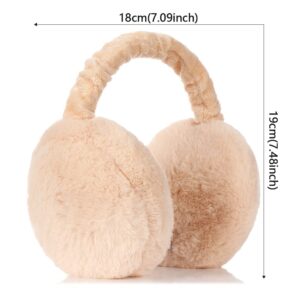 XPONNI Cute Ear Muffs for Winter Soft Plush Ear Warmer Winter Warm Ear Muffs for Women Y2k Accessories (Black)