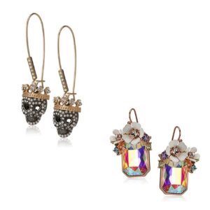 ZHOUMEIWENSP Diamond Skull Earrings For Women