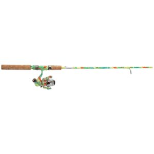 ProFISHiency 5' Krazy 2.0 Spinning Combo w/Lures | 5’ Medium Light 2pc. Fiberglass Rod | Cork Handle and Foregrip | Micro Spinning Reel 5.2:1 Gear Ratio | Pre-Spooled 6lb Line | Includes Crankbait