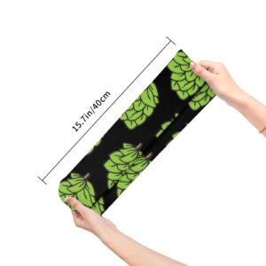 SWEET TANG Men and Women Crew Socks Green Beer Hops Tube Socks Fashion Casual Boot Socks for Sports, Running, Travel, Hiking Work Socks