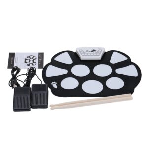 summina Portable Electronic Drum Pad Kit Silicon Foldable with Stick