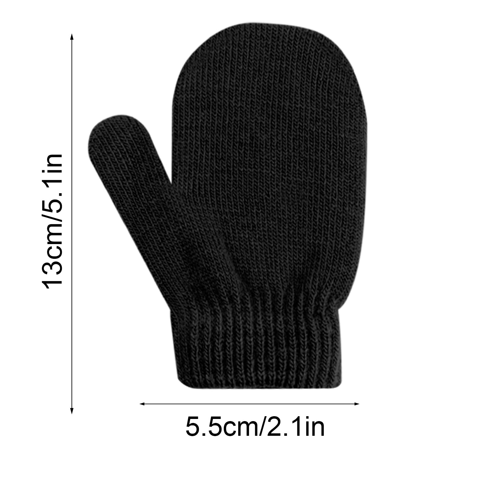 ONESING 5 Pair Toddler Mittens Black Toddler Gloves Warm Baby Mittens Newborn Mittens Infant Mittens Toddler Winter Gloves for Baby Boys Girls