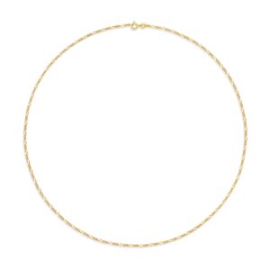 Amazon Essentials 14K Gold Plated Fine Figaro Chain 24", Yellow Gold