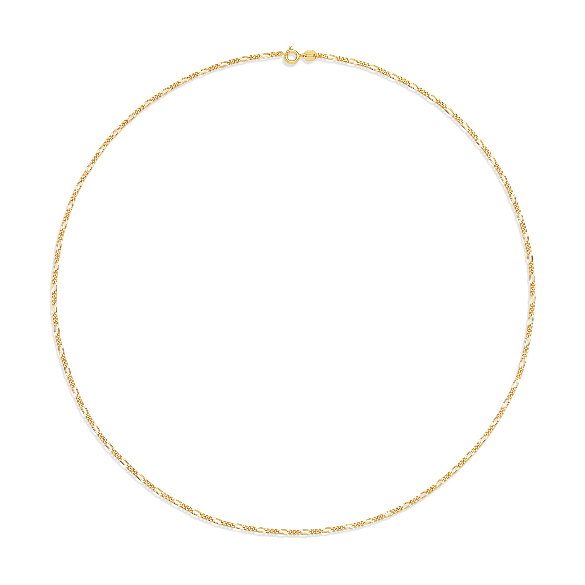 Amazon Essentials 14K Gold Plated Fine Figaro Chain 24", Yellow Gold