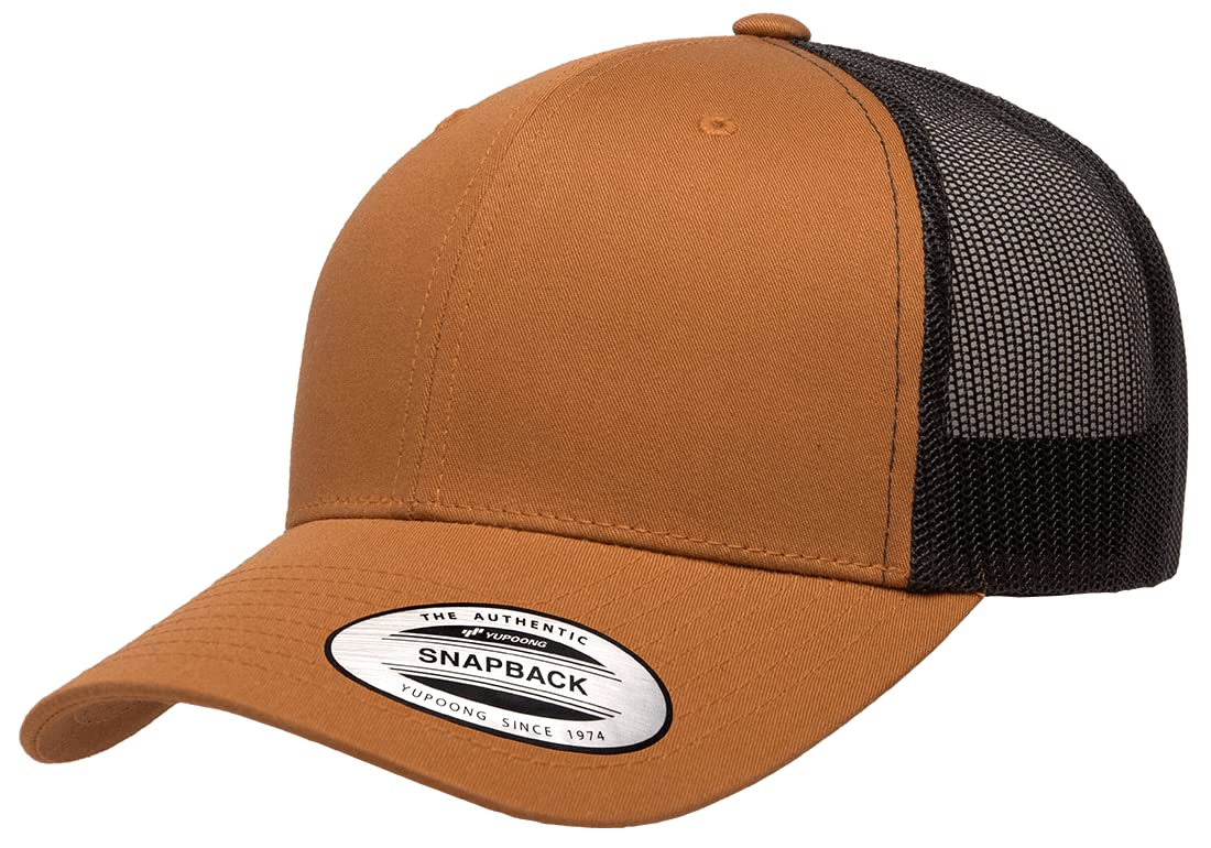 Mrlahat YP Classics Retro Trucker Cap with Black Bandana (Caramel/Black)