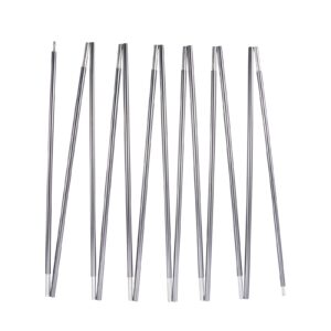 Tent Poles, BRILLIANCE4U Grey Tent Poles Replacement, Pre-Assembled Aluminum Tent Poles 16ft 4.5 in, 7001 T6 Heated Lightweight Tent Rod Outer Dia. 3/8” 9.5mm, 196.5 in 1 Pole