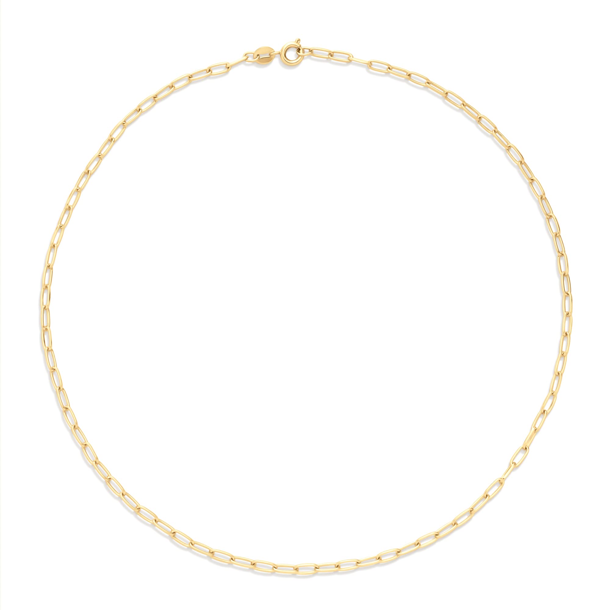 Amazon Essentials 14K Gold Plated Paperclip Chain Necklace 16" , Yellow Gold