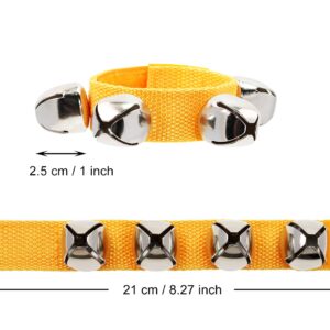 PENTA ANGEL 3Pcs Halloween Wrist Band Jingle Bells Bracelet Musical Instruments for Party Favors Costume Supplies (Black, Orange, Purple)