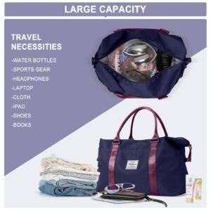 Travel Duffel Bag,Sports Tote Gym Bag,Shoulder Weekender Overnight Bag for Women