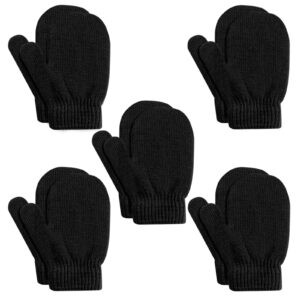 onesing 5 pair toddler mittens black toddler gloves warm baby mittens newborn mittens infant mittens toddler winter gloves for baby boys girls