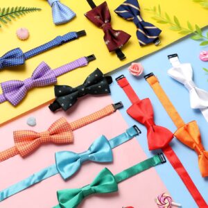 Zhanmai 20 Pcs Boys Bow Ties Pre-tied Bow Ties Bulk with Adjustable Neck Band for Kids Wedding Birthday Party(Cute Style)