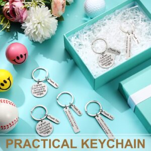 Yinkin 6 Pcs Keychain Coach Great Coach is Hard to Find Volleyball Basketball Soccer Football Coach Keychain Thank You Coach Gifts Keychain for Men Women, 2 Styles