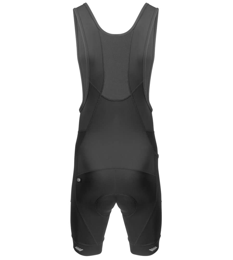 AERO|TECH|DESIGNS | Men's 3D Gel Padded Bike Bib-Shorts | Black | X-Large