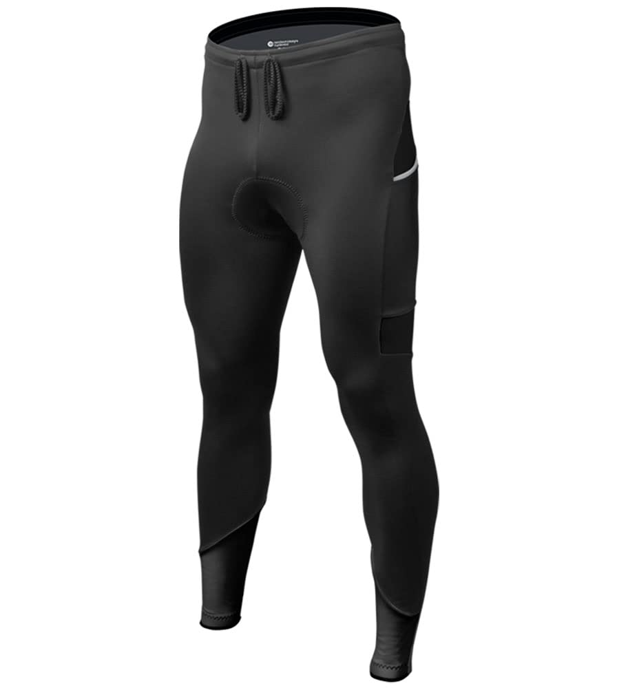 AERO|TECH|DESIGNS | Men's All Day Padded Cycling Tights | Black Accents | X-Large