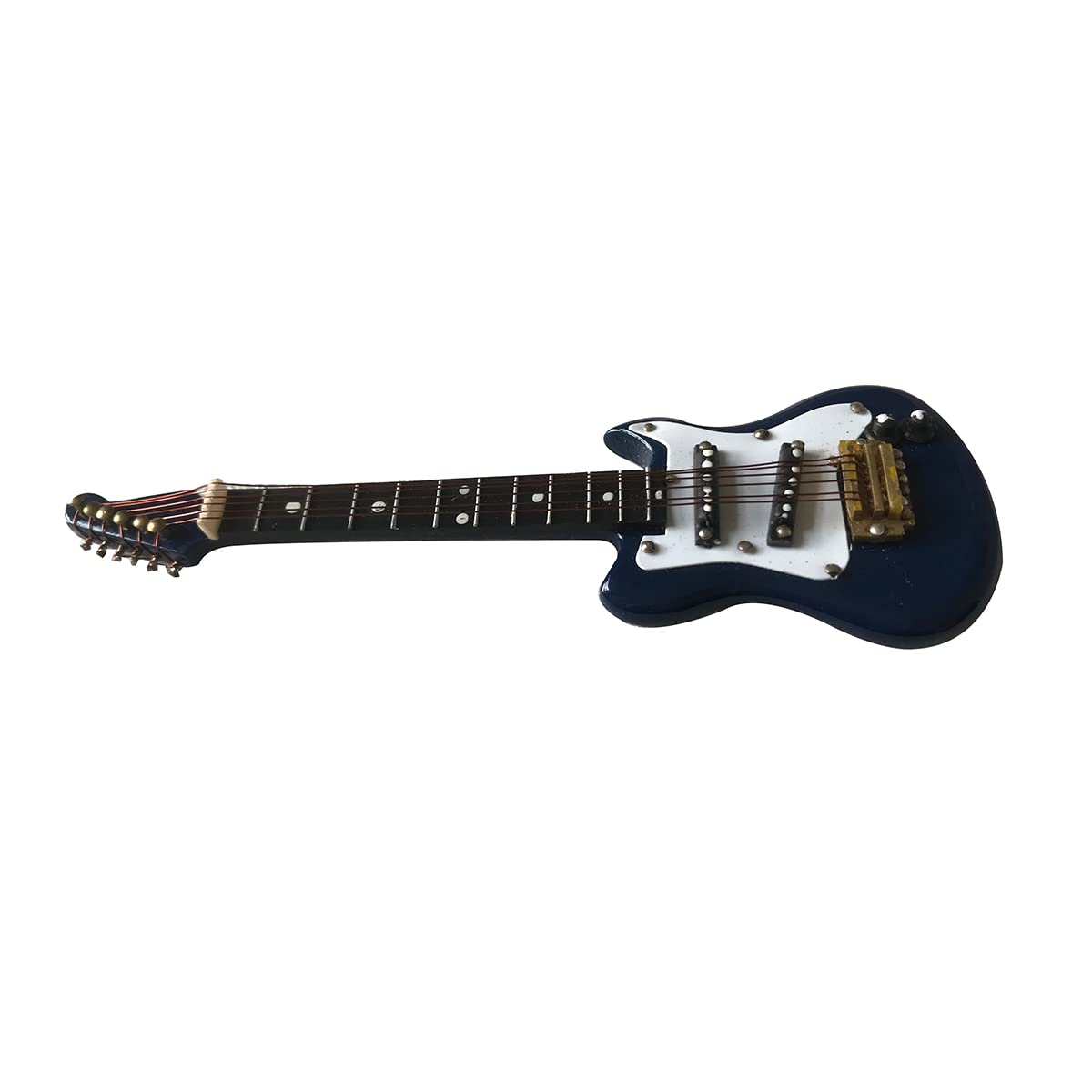 ALANO 14cm Miniature Guitar Blue Electric Guitar Model Mini Electric Guitar Decoration（GE21N-14）