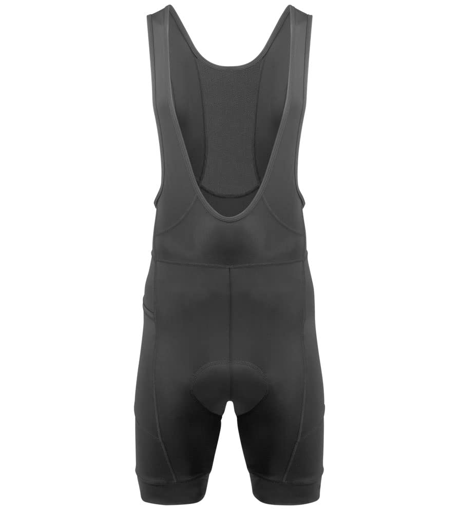 AERO|TECH|DESIGNS | Men's 3D Gel Padded Bike Bib-Shorts | Black | X-Large