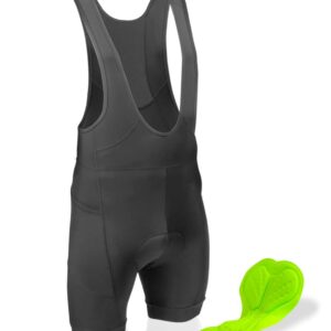 AERO|TECH|DESIGNS | Men's 3D Gel Padded Bike Bib-Shorts | Black | X-Large