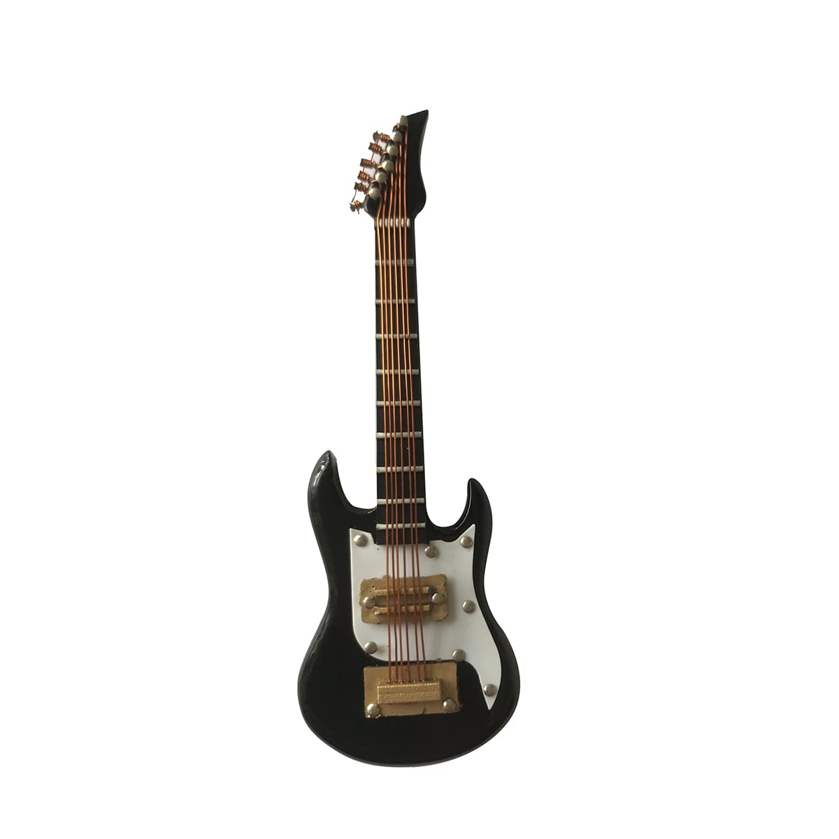 ALANO 9cm Black Electric Guitar Ornament Mini Guitar Model Musical Ornaments（GE7B-9）