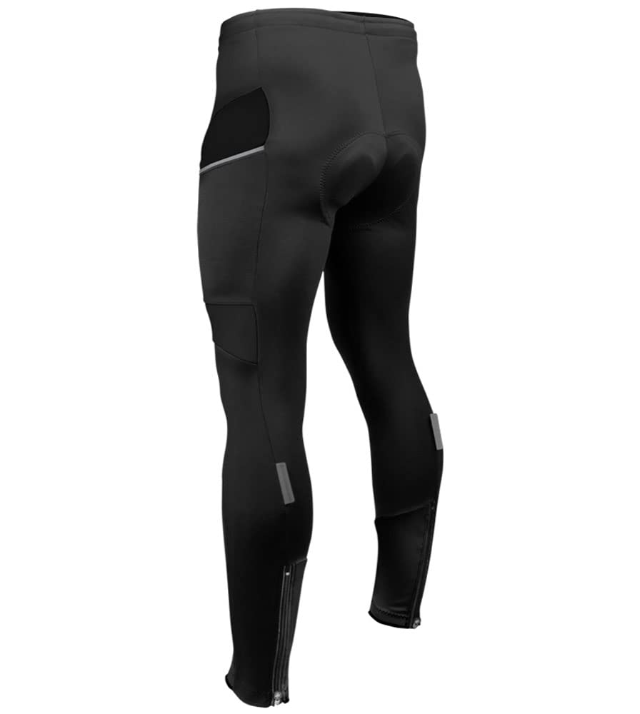 AERO|TECH|DESIGNS | Men's All Day Padded Cycling Tights | Black Accents | X-Large