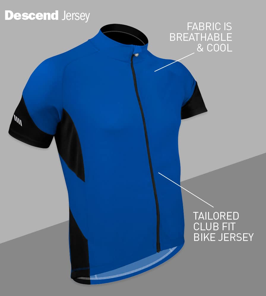 AERO|TECH|DESIGNS | Men's Descend Cycling Jersey | XX-Large | Royal Blue