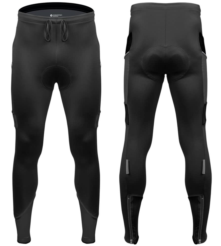 AERO|TECH|DESIGNS | Men's All Day Padded Cycling Tights | Black Accents | X-Large