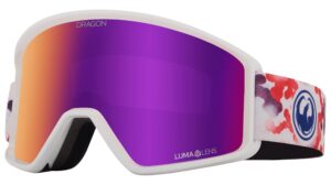 dragon unisex dxt otg snow sport goggle - koi lite frame | ll purple ion lens