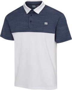 three sixty six quick dry golf shirts for men - moisture wicking short-sleeve casual polo shirt nautical navy