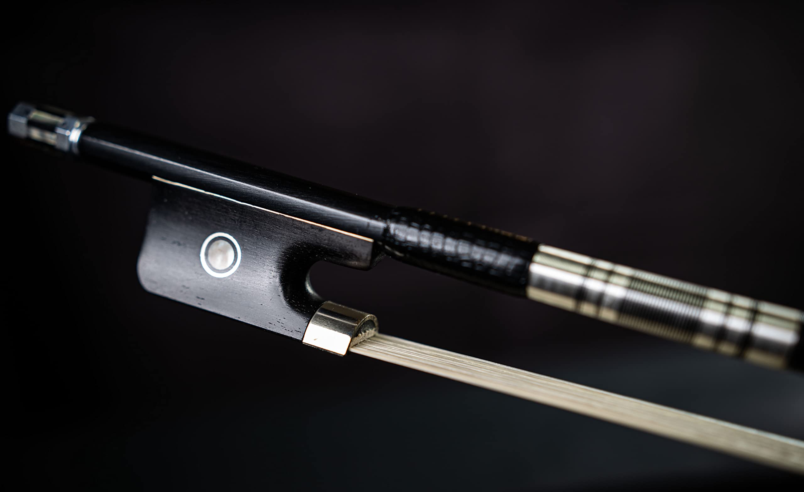 Viotti Carbon Fiber Viola Bow, Hand Crafted by Professional Bow Makers, Strong, Stiff & Well Balanced, Made with Mongolian Horse Hair, For Violist of All Skill Levels (Pearl)