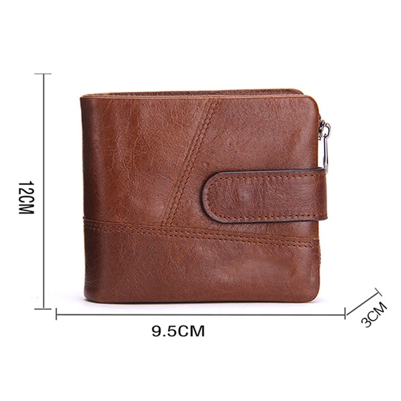 SPYBY Genuine Leather Money Clips Wallets Business Card Cases Men's Money Organizers (Color : Brown)