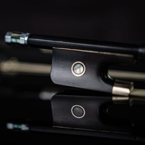 Viotti Carbon Fiber Viola Bow, Hand Crafted by Professional Bow Makers, Strong, Stiff & Well Balanced, Made with Mongolian Horse Hair, For Violist of All Skill Levels (Pearl)