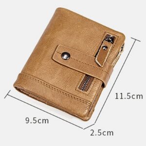 SPYBY Genuine Leather Business Card Cases Men's Money Organizers Money Clips Wallets (Color : Black)