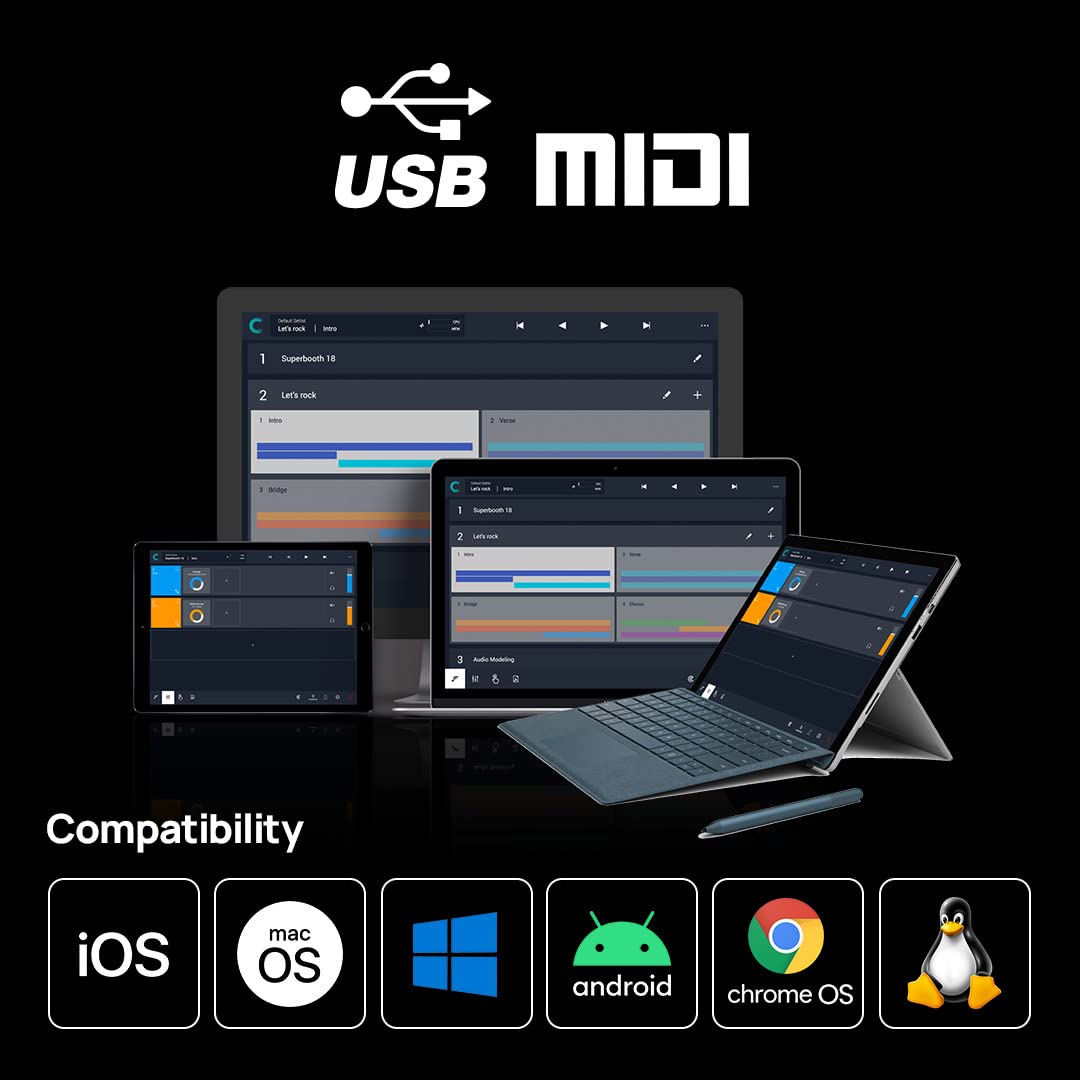 CME U6MIDI Pro - MIDI Interface with Router, Mapper, and Filter - Plug-and-play USB MIDI for computers - Standalone 3-in-3-out MIDI for Merge, Split, Thru