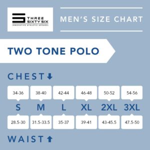 Three Sixty Six Quick Dry Golf Shirts for Men - Moisture Wicking Short-Sleeve Casual Polo Shirt Nautical Navy