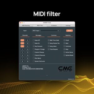 CME U6MIDI Pro - MIDI Interface with Router, Mapper, and Filter - Plug-and-play USB MIDI for computers - Standalone 3-in-3-out MIDI for Merge, Split, Thru