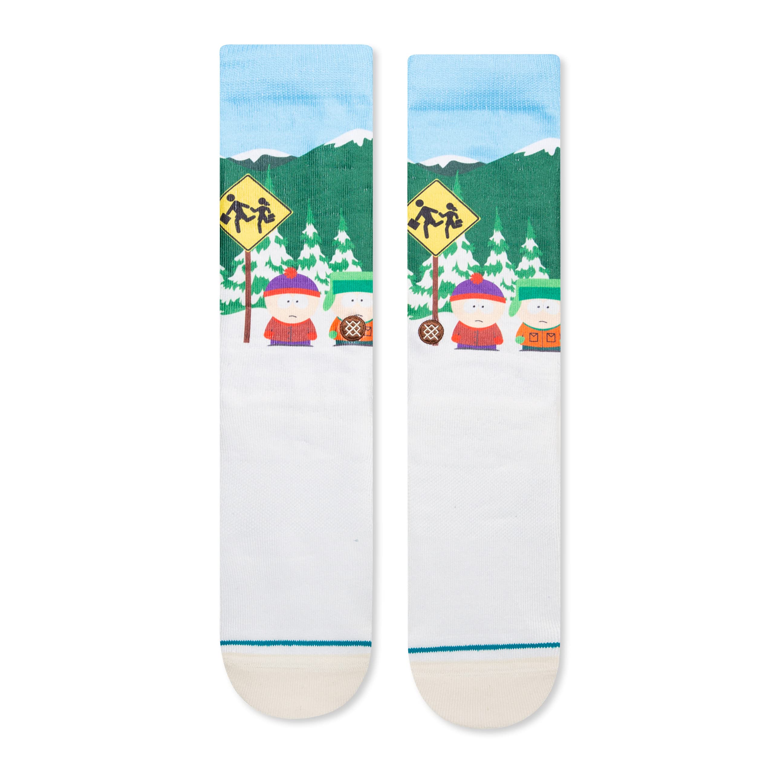 Stance South Park Bus Stop Vintage White LG (US Men's Shoe 9-13, Women's Shoe 11-14)