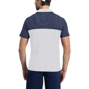 Three Sixty Six Quick Dry Golf Shirts for Men - Moisture Wicking Short-Sleeve Casual Polo Shirt Nautical Navy