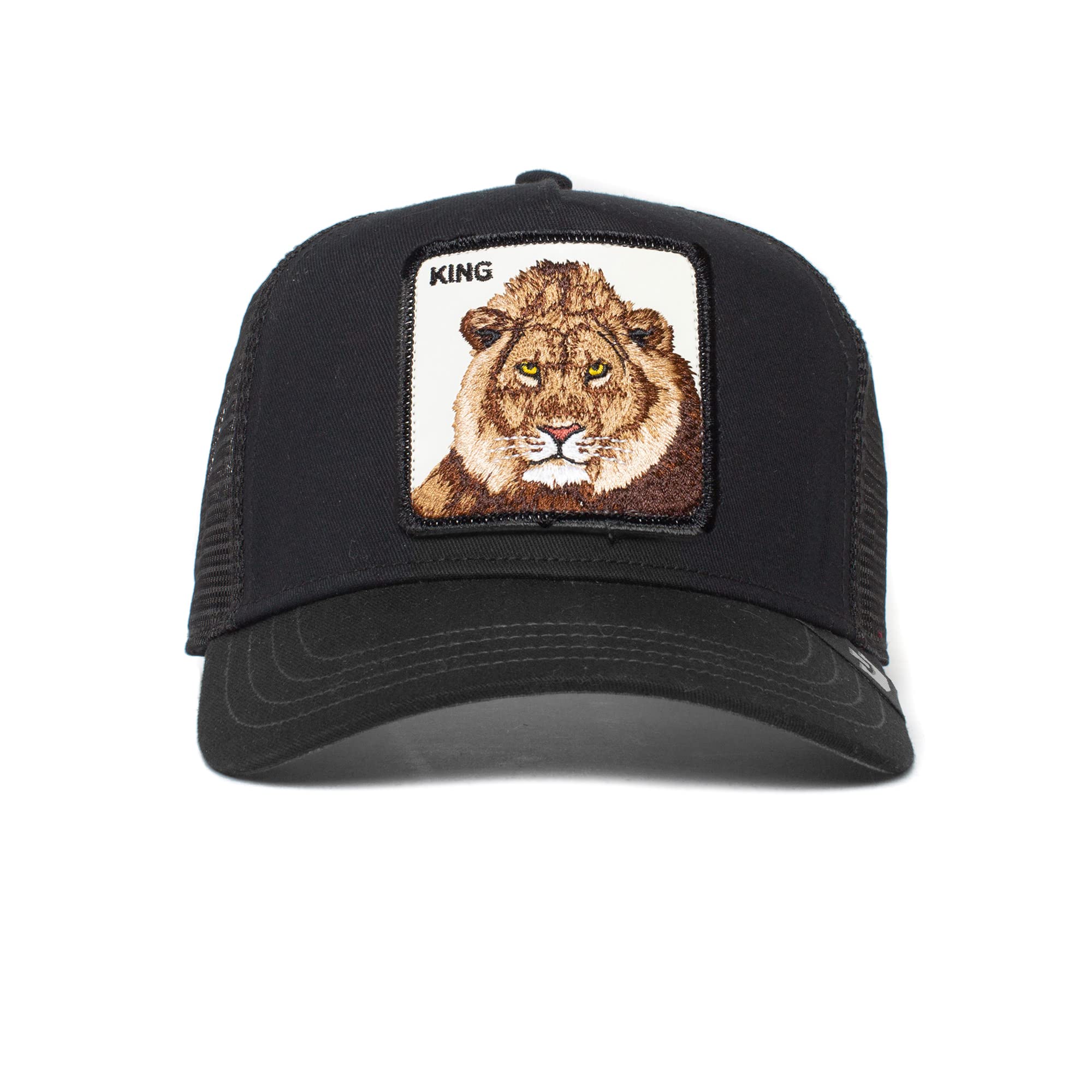 Goorin Bros. The Farm Adjustable Mesh Trucker Hat for Men and Women, Black (King Lion), One Size