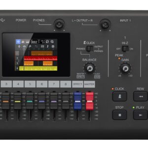 Zoom R12 Multi Track Portable Recorder, with Touchscreen, Onboard Editing, 8 Tracks, 2 Combo Inputs, Effects, Synth, Drum Loops, Battery Powered, and USB Audio Interface