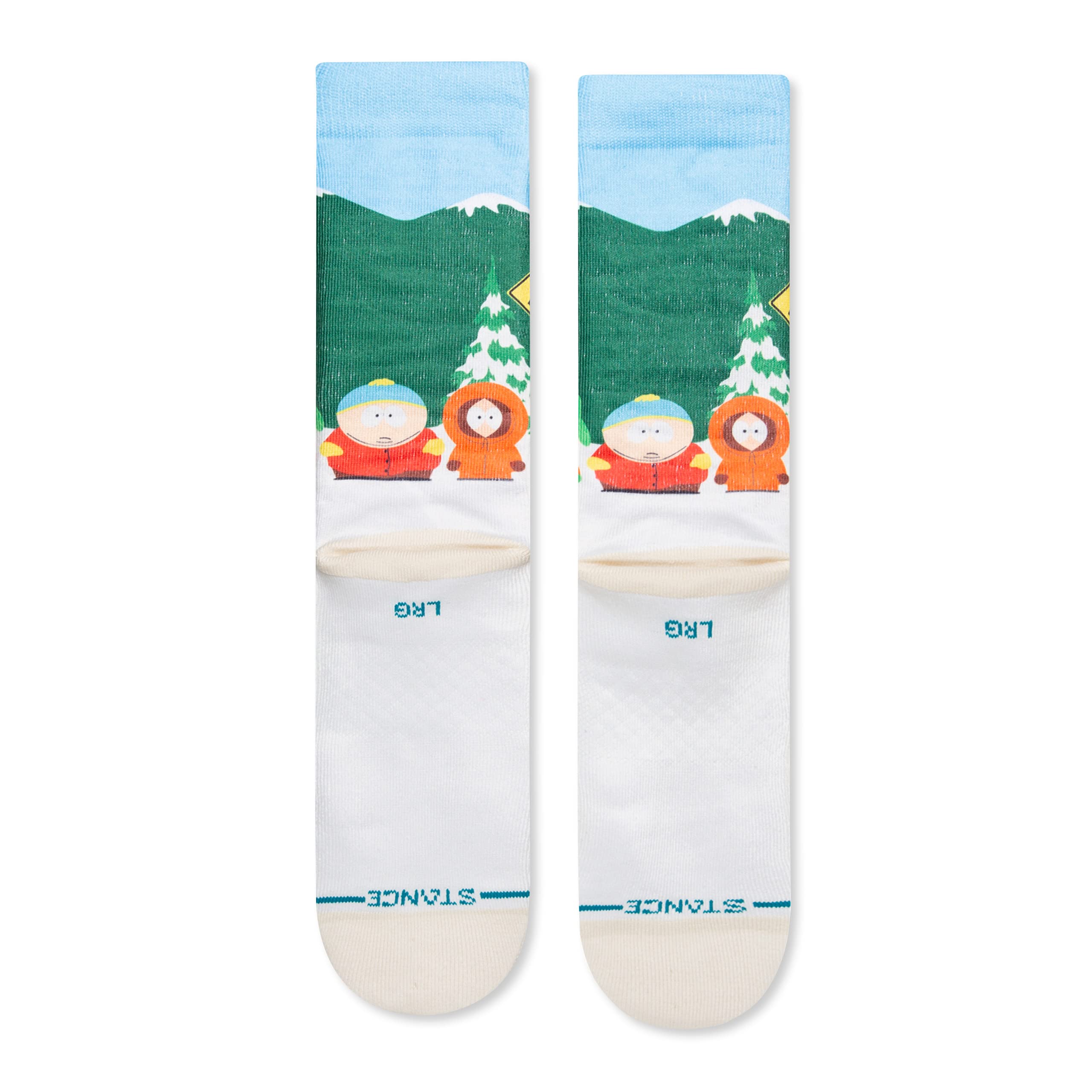 Stance South Park Bus Stop Vintage White LG (US Men's Shoe 9-13, Women's Shoe 11-14)