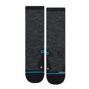 Stance Run Light Crew Black LG (US Men's Shoe 9-13, Women's Shoe 11-14)