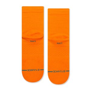 Stance Icon Quarter Socks (Large, Orange)