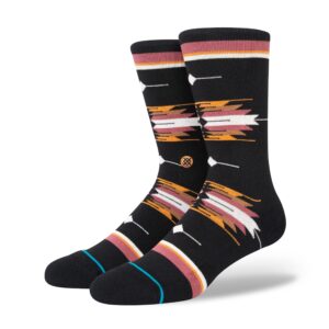 stance cloaked crew socks (medium, washed black)