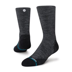 stance run light crew black lg (us men's shoe 9-13, women's shoe 11-14)