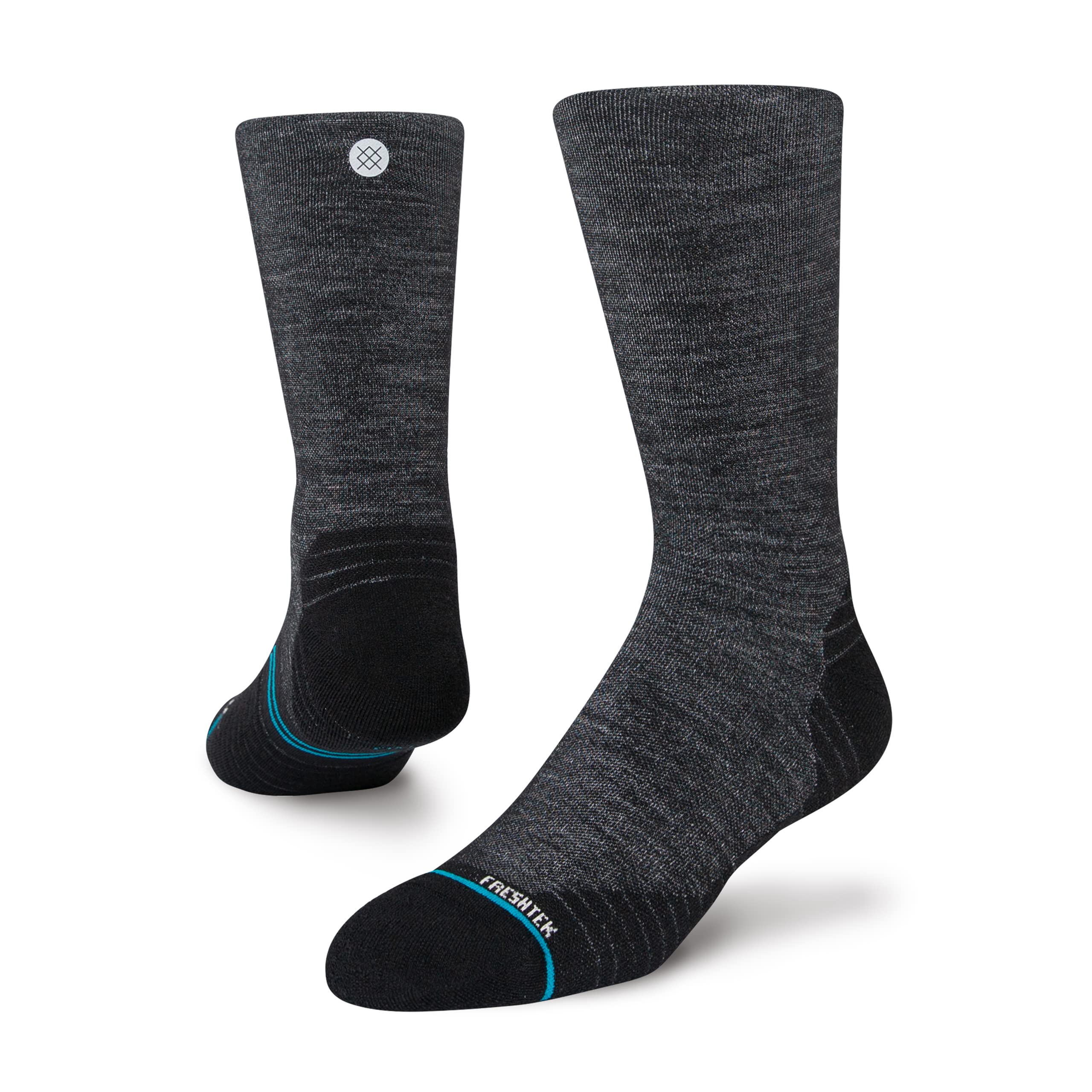 Stance Run Light Crew Black LG (US Men's Shoe 9-13, Women's Shoe 11-14)