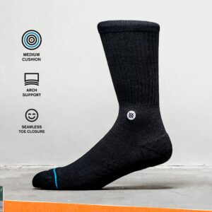 Stance Mando Crew Socks (Medium, Grey)