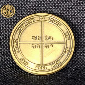 Fifth Pentacle of Mercury + 72 names of God + 1FitAll King Solomon Coin bezel kabbalah seal talisman Necklace