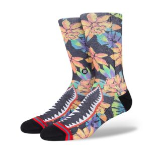 stance bomin crew socks (medium, teal)