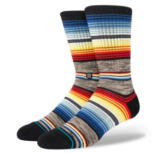 stance men's southbound crew socks (large, royal)