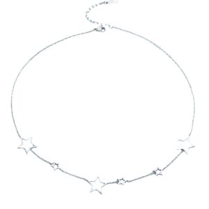 Verdusa Women's Star Chain Necklaces Silver One Size